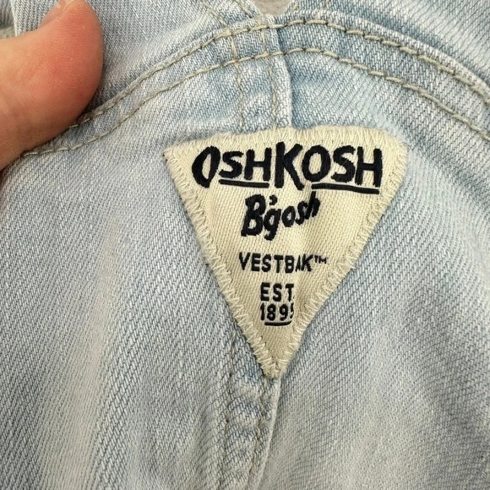 OshKosh Bgosh Girls Denim Overalls Dress Heart Pocket Size 4T Back to School